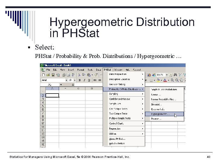 what is phstat in excel