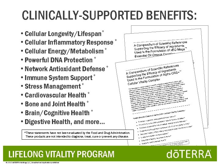 CLINICALLY-SUPPORTED BENEFITS: • Cellular Longevity/Lifespan* • Cellular Inflammatory Response * • Cellular Energy/Metabolism *