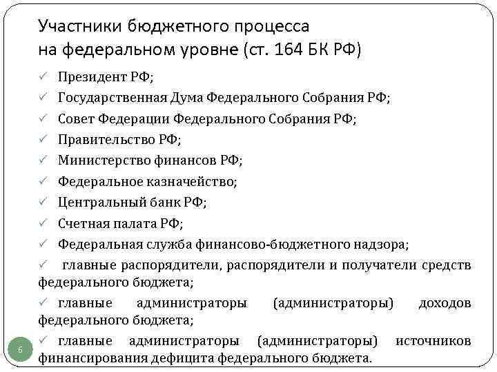 Участник бюджетного процесса ответственный за составление проекта федерального бюджета