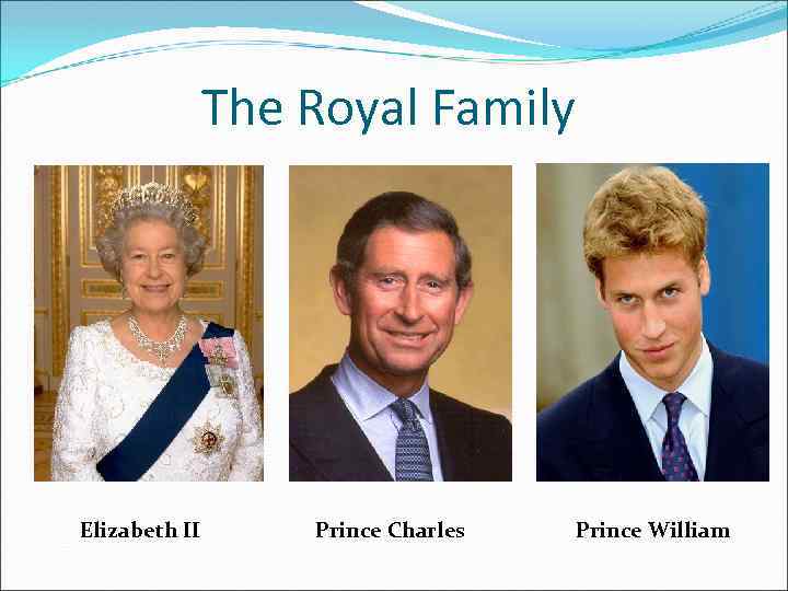 The Royal Family Elizabeth II Prince Charles Prince William 