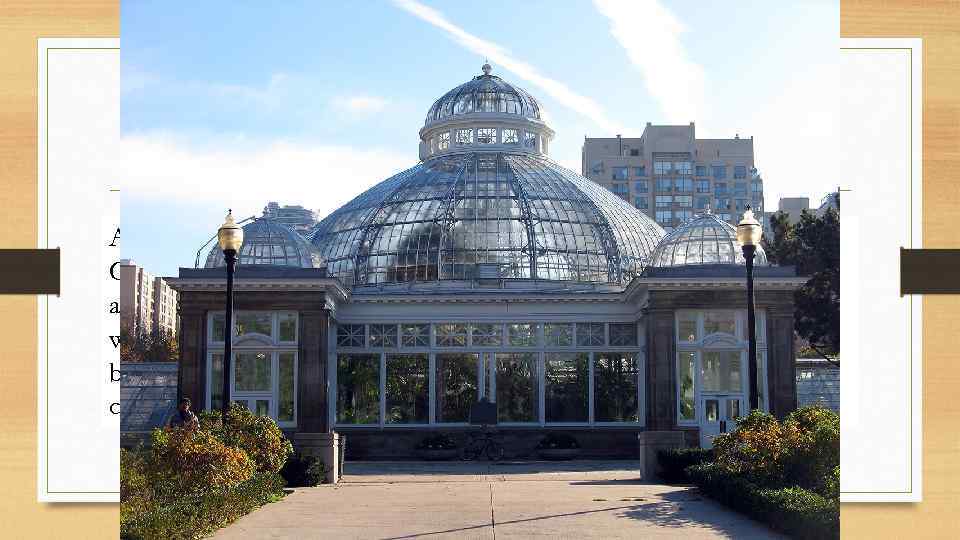 Allan gardens – the oldest park and the Botanical garden Toronto. Collection of the