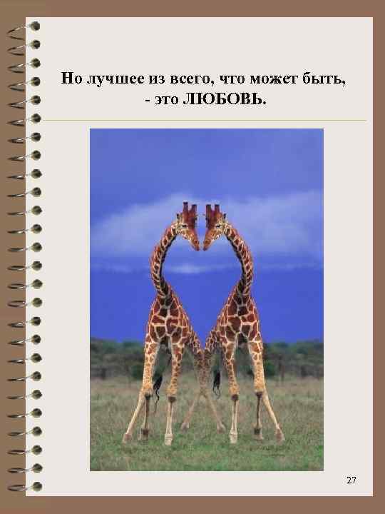 Но лучшее из всего, что может быть, - это ЛЮБОВЬ. 27 