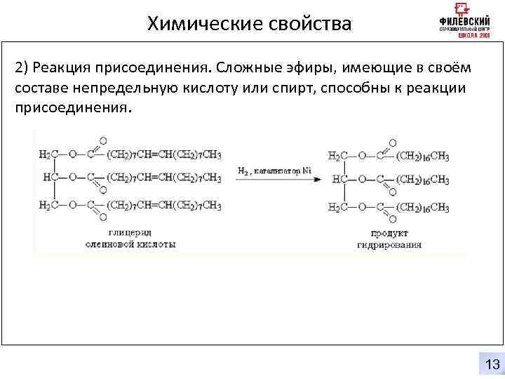 Химические свойства непредельных