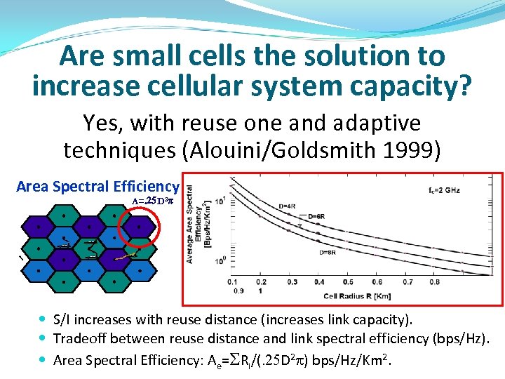 Are small cells the solution to increase cellular system capacity? Yes, with reuse one