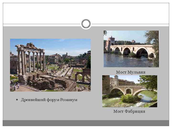 Мост Мульвия Древнейший форум Романум Мост Фабриция 