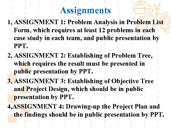 Assignments 1, ASSIGNMENT 1: Problem Analysis in Problem List Form, which requires at least