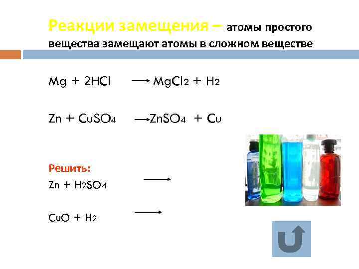 Mg cl2. ZN+cuso4 реакция замещения. Реакция замещения химия. Реакции простых веществ. Реакции замещения условия протекания реакции.