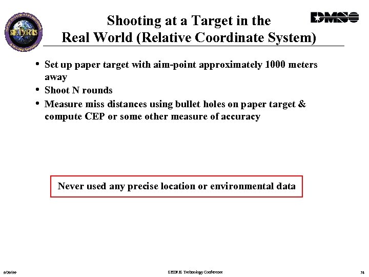 Shooting at a Target in the Real World (Relative Coordinate System) • Set up
