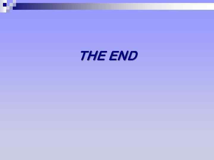 THE END 