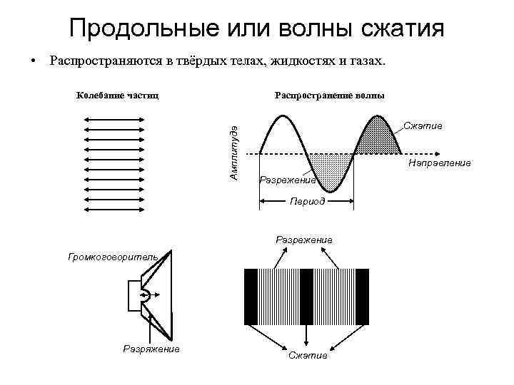 Продольные звуковые волны распространяются