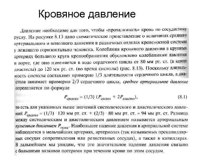 Кровяное давление 