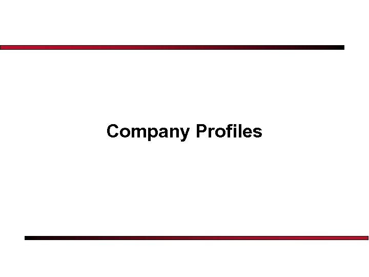 Company Profiles 