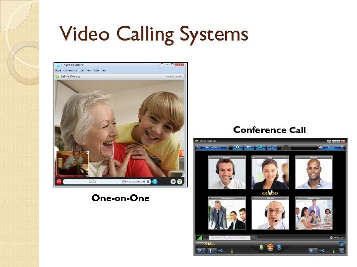 Video Calling Systems Conference Call One-on-One 