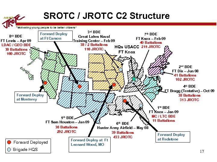 SROTC / JROTC C 2 Structure “Motivating young people to be better citizens” 8