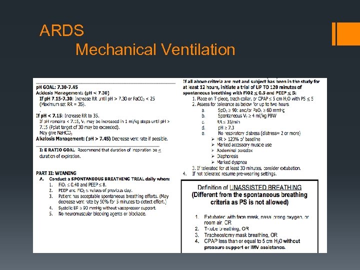 ARDS Mechanical Ventilation 