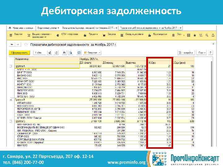 Дебиторская задолженность 
