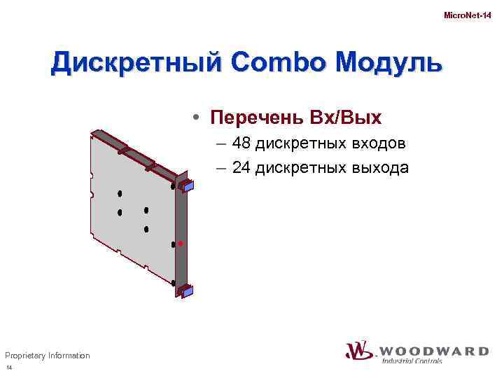 Micro. Net-14 Дискретный Combo Модуль Перечень Вх/Вых – 48 дискретных входов – 24 дискретных