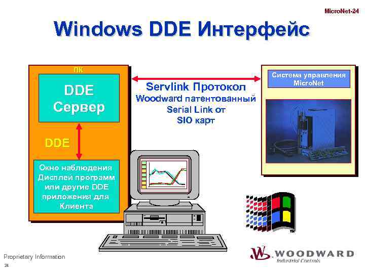 Micro. Net-24 Windows DDE Интерфейс ПК DDE Сервер DDE Окно наблюдения Дисплей программ или