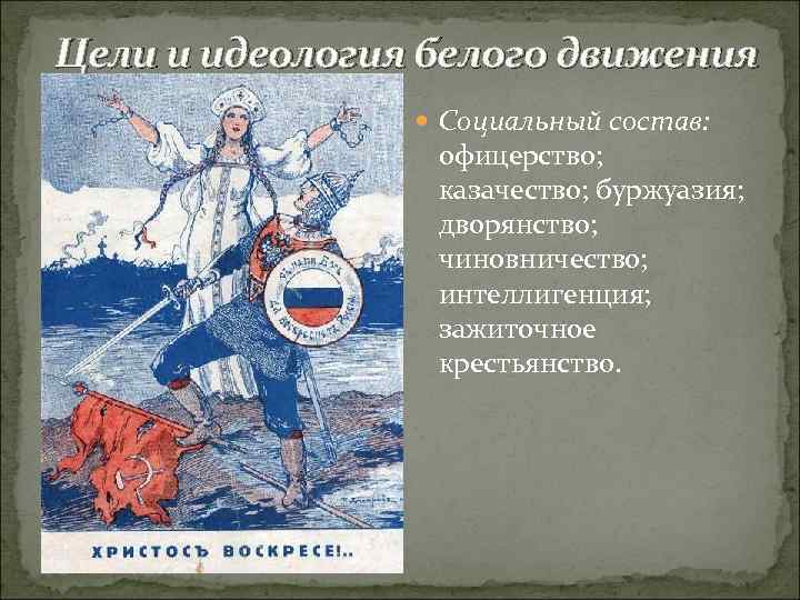 Цели белых. Идеология белого движения. Цели и идеология белого движения. Идеология белого движения в гражданской войне. Идеолог белого движения.