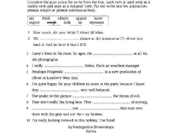 by Kostogorova Sinaevskaya Karina 