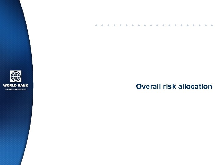 Overall risk allocation 
