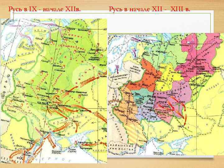 Русь в IX - начале XIIв. Русь в начале XII - XIII в. 