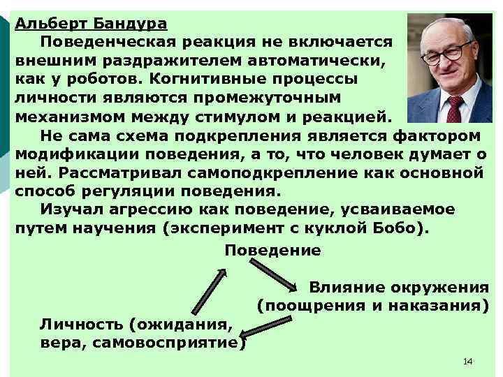 Схема поведения бандура