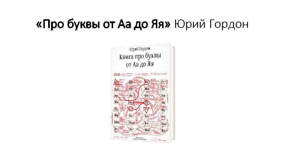  «Про буквы от Аа до Яя» Юрий Гордон 