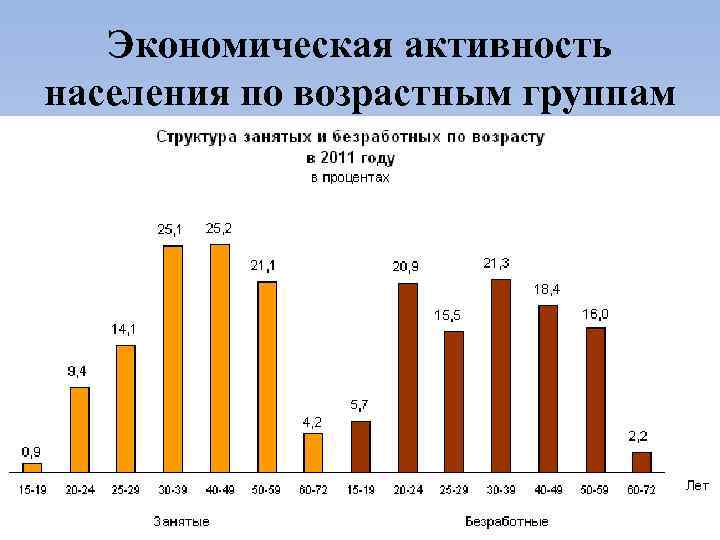 Экономическая активность населения по возрастным группам 