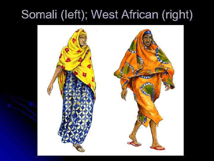 Somali (left); West African (right) 