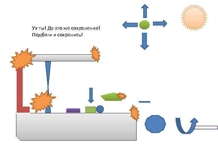 Ух ты! Да это же сохранение! Подбеги и сохранись! 