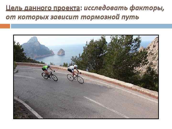 Цель данного проекта: исследовать факторы, от которых зависит тормозной путь 