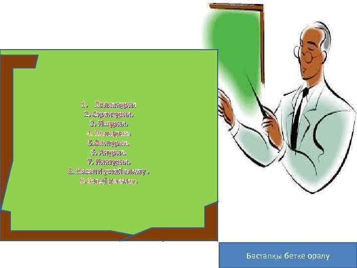 1. Поллакурия 2. Странгурия. 3. Ишурия. 4. Полиурия. 5. Олигурия. 6. Анурия. 7. Никтурия.