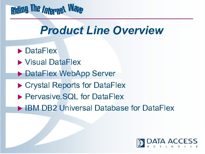 Product Line Overview Data. Flex u Visual Data. Flex u Data. Flex Web. App