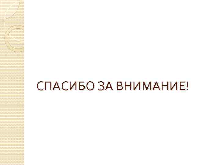 СПАСИБО ЗА ВНИМАНИЕ! 