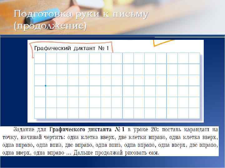 Подготовка руки к письму (продолжение) 