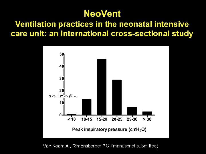 Neo. Ventilation practices in the neonatal intensive care unit: an international cross-sectional study Van