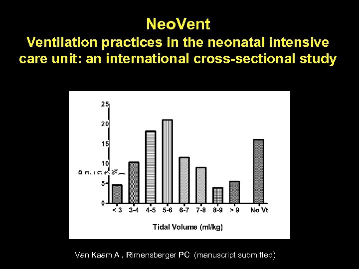 Neo. Ventilation practices in the neonatal intensive care unit: an international cross-sectional study Van