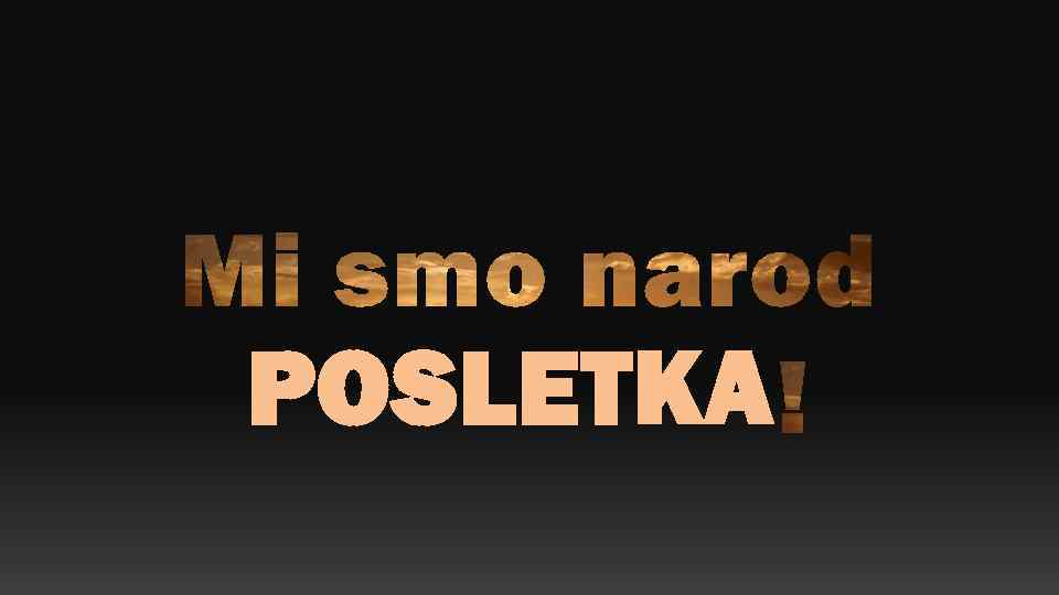 POSLETKA 