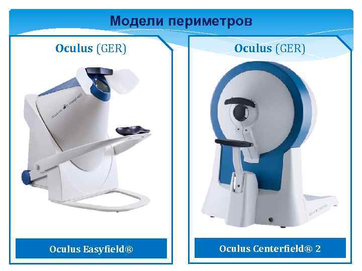 Модели периметров Oculus (GER) Oculus Easyfield® Oculus Centerfield® 2 