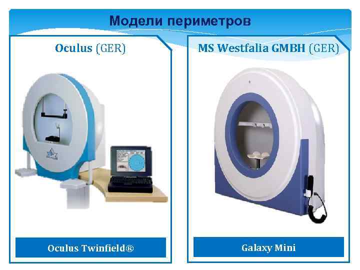 Модели периметров Oculus (GER) MS Westfalia GMBH (GER) Oculus Twinfield® Galaxy Mini 