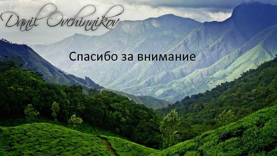 Спасибо за внимание 