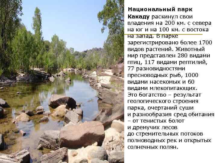 Национальный парк Какаду раскинул свои владения на 200 км. с севера на юг и