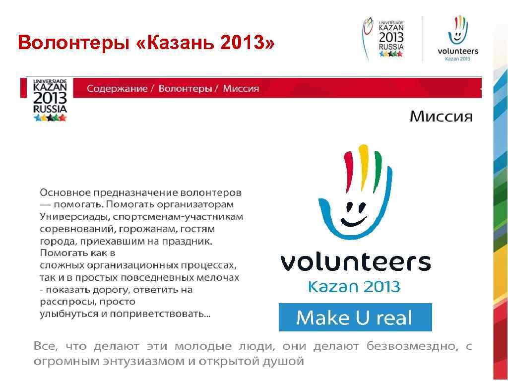 Волонтеры «Казань 2013» 