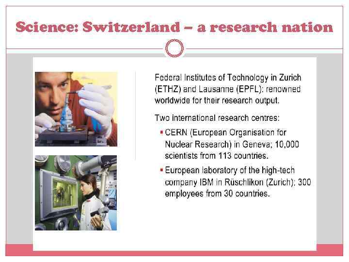 Science: Switzerland – a research nation 