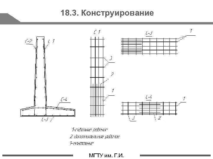 Армирование подпорных стен чертеж