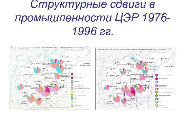 Структурные сдвиги в промышленности ЦЭР 19761996 гг. 