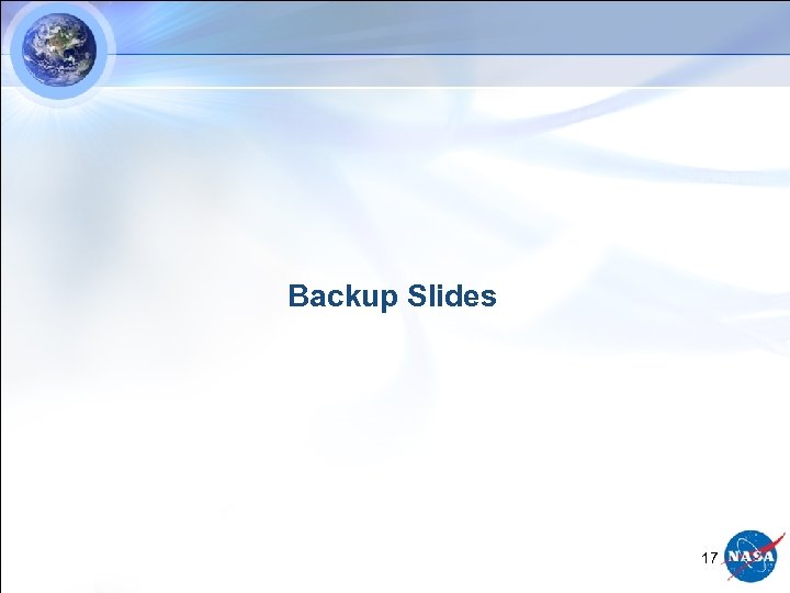 Backup Slides 17 