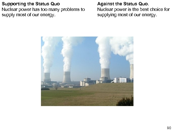 Supporting the Status Quo Nuclear power has too many problems to supply most of