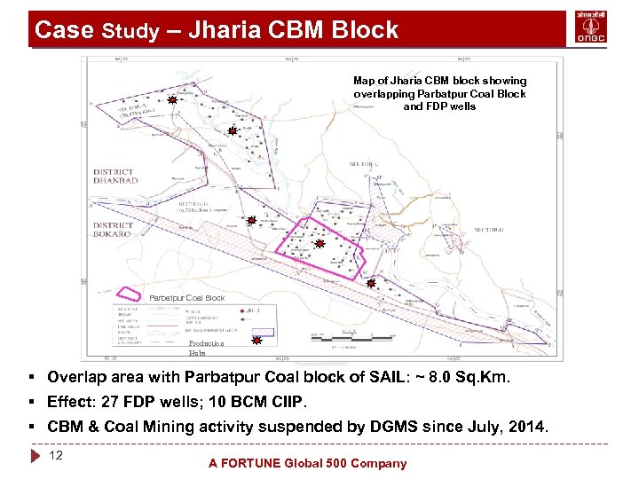 Case Study – Jharia CBM Block Map of Jharia CBM block showing overlapping Parbatpur